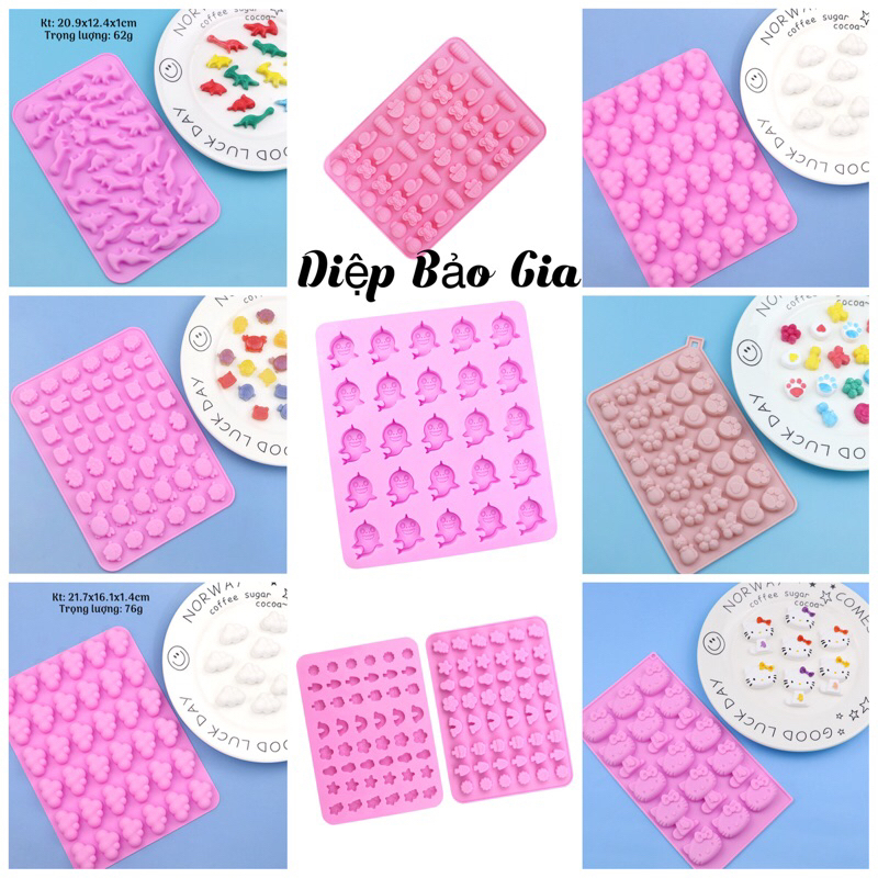 Khuôn kẹo chip chip ( nhiều mẫu)