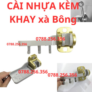 GÁC TREO VÒI SEN TẮM - VÒI XỊT. Đế cài sen cài vòi xịt vệ sinh, nhựa si inox sáng bóng