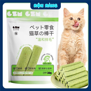 Que Cỏ Mèo Catnip Vị Thịt Gà Gói 30g - Làm Sạch Răng Và Tiêu Búi Lông Cho Mèo