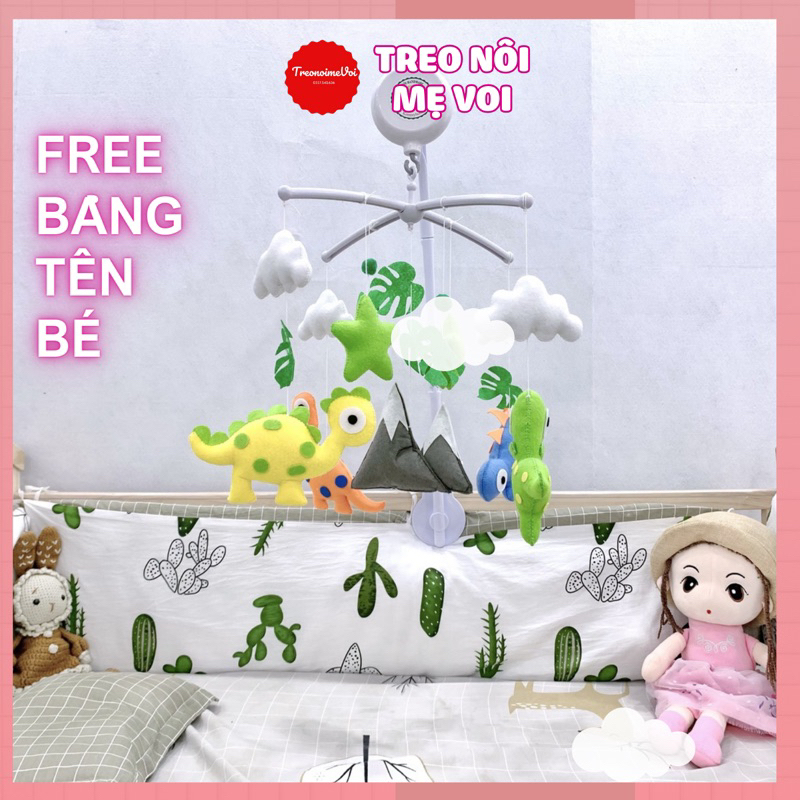 (Mã ưu đãi) Mẫu treo nôi handmade khủng long
