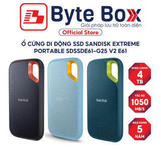Ổ cứng di động SSD Sandisk Extreme Portable SDSSDE61-G25 500GB/1TB/2TB/4TB V2 E61 1050MB/s Bảo hành 5 năm