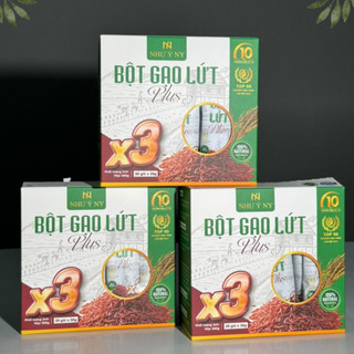 Mua 3 hộp: Bột gạo lứt Plus X3 Như Ý hộp 20 gói giúp hỗ trợ giảm cân và mỡ.