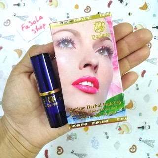 Son dưỡng nhân sâm DORLENE 7,8g Thái Lan Herbal Pink Lip môi thâm khô nứt nẻ hồng nắng lipstick thảo mộc trang điểm
