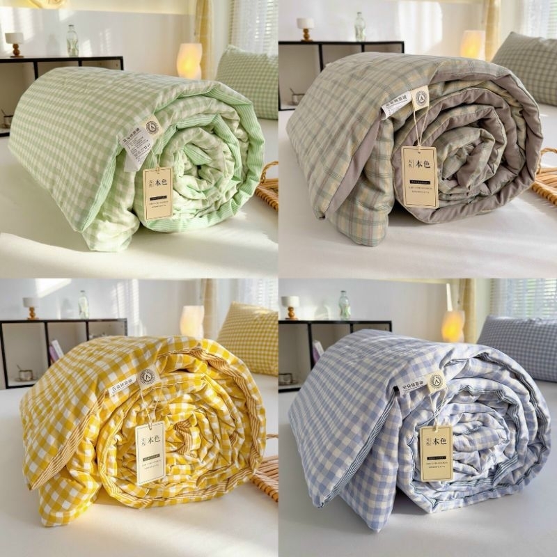 Chăn hè đũi sơ đậu lành , chăn hè đũi kẻ caro mền mịn thoáng mát hàng loại 1