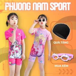 Đồ bơi bé gái liền thân, Bộ bơi trẻ em kiểu dáng HÀN QUỐC đáng yêu cho bé từ 1 tuổi đến size đại