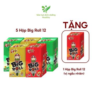 [MUA 5 HỘP TẶNG 1 HỘP] Snack Rong Biển Big Roll Tao Kae Noi (12 gói/ hộp)