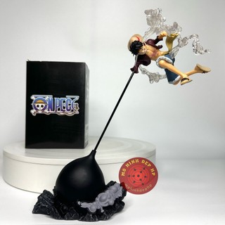 Mô hình luffy gear 3 tay dài nắm đám haki đen cao 28cm One Piece