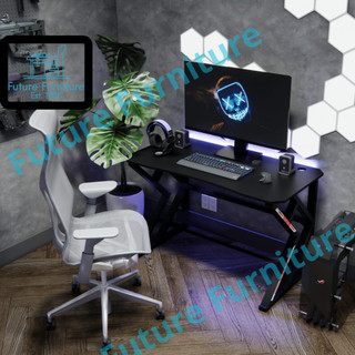 Bàn Làm Việc, Bàn Gaming Nội Thất FF chữ K mặt gỗ MDF 1,5cm thiết kế cá tính, chân sắt sơn tĩnh điện dày dặn, chắc chắn