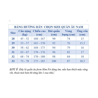 Quần âu nam ống côn hàn quốc