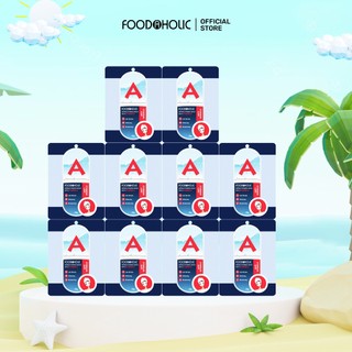Combo 10 Mặt nạ tinh chất Vitamin A nâng cơ, chống lão hoá Foodaholic Derma Firming Mask With Vitamin A 23g x10