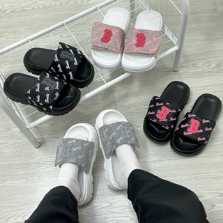 Dép Barbie Bling lấp lánh, dép quai dán kim tuyến dễ thương đế cao_ hỗ trợ đổi size ANYA STORE