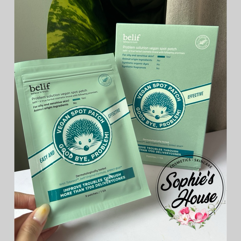 Dán mụn Belif Problem Solution Vegan Spot Patch