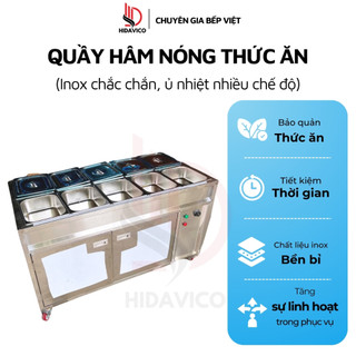 Bàn Hâm Nóng Thức Ăn Hidavico, Tủ Giữ Nóng Thức Ăn Thơm Ngon Nóng Hổi Chuyên Dùng Cho Nhà Hàng Quán Ăn