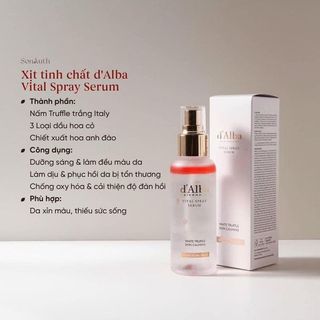 Xịt Khoáng D'alba Hồng 100ml