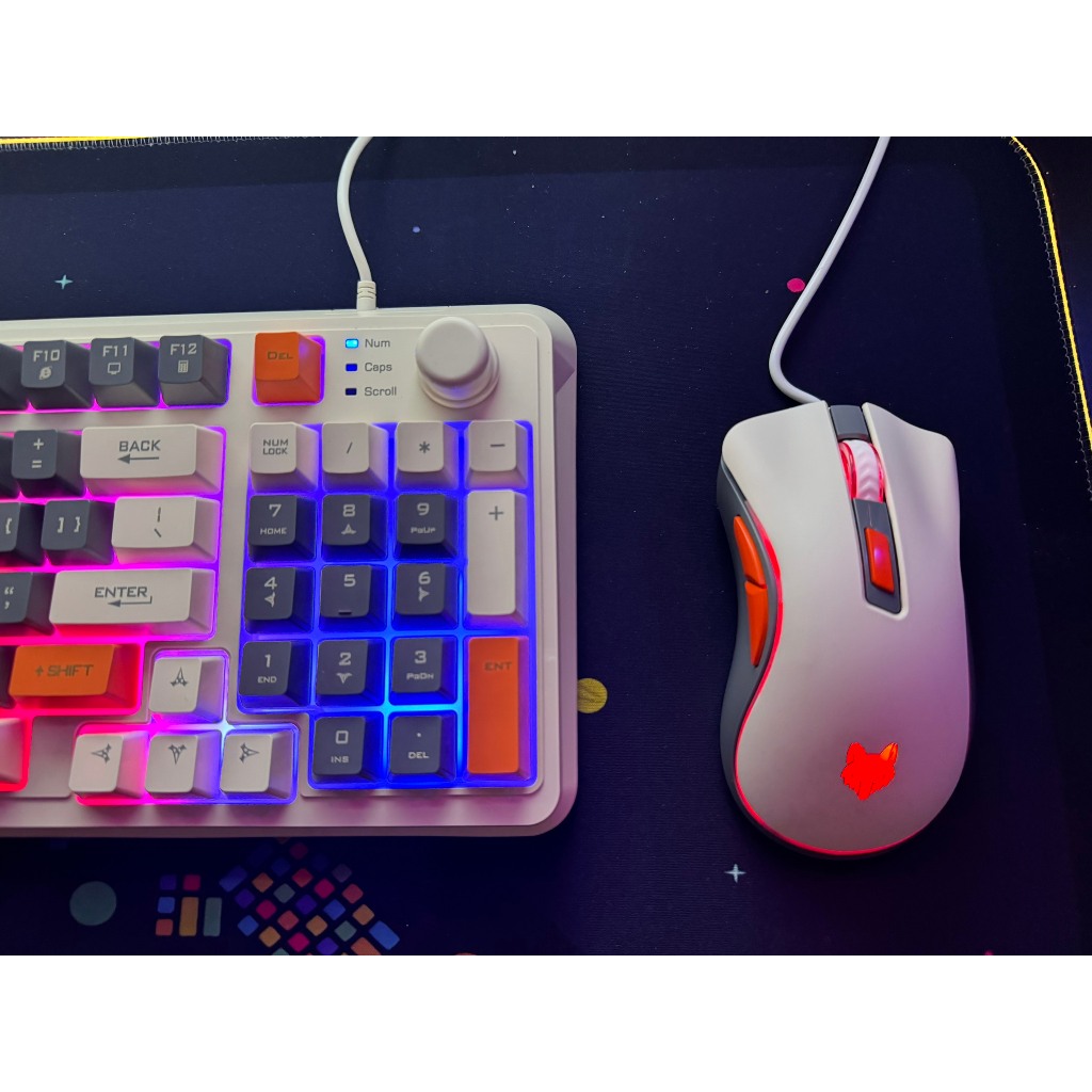 Bộ bàn phím giả cơ Hyun Silver Fox K820 kèm chuột LED, có 3 màu sắc để lựa chọn Gongangshop68 | BigBuy360 - bigbuy360.vn