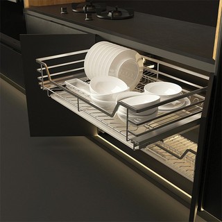 Rổ xoong nồi hafele 549.08.033/549.08.034, chất liệu inox 304, lưu trữ xoong nồi nhà bếp