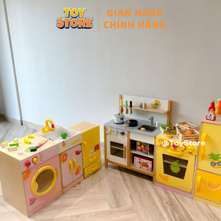 Bộ đồ chơi bếp nấu ăn toystore Fudaer set máy nấu ăn lò nướng, máy giặt gỗ cho bé