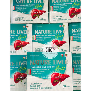 Bổ gan, mát gan, giải độc gan nature liver gold 60 viên, hỗ trợ men gan cao