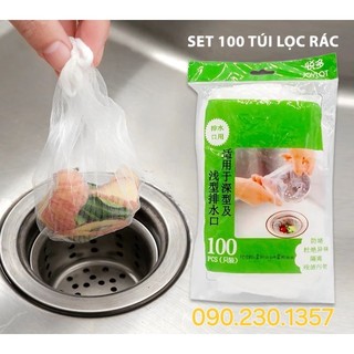 COMBO 100 TÚI LƯỚI LỌC RÁC THÔNG MINH HELFER CHO BỒN RỬA CHÉN BÁT