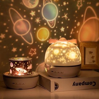Đèn ngủ decor phòng 3d chiếu ngàn sao bầu trời,vũ trụ,đại dương xoay 360 tự động 6 chế độ hoa văn cho bé yêu ngủ ngon