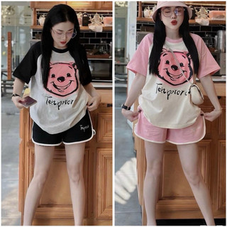 Sét Bộ Đùi Nữ Free Size Form Rộng Chất Cotton Su Thấm Hút Mồ Hôi_Gấu