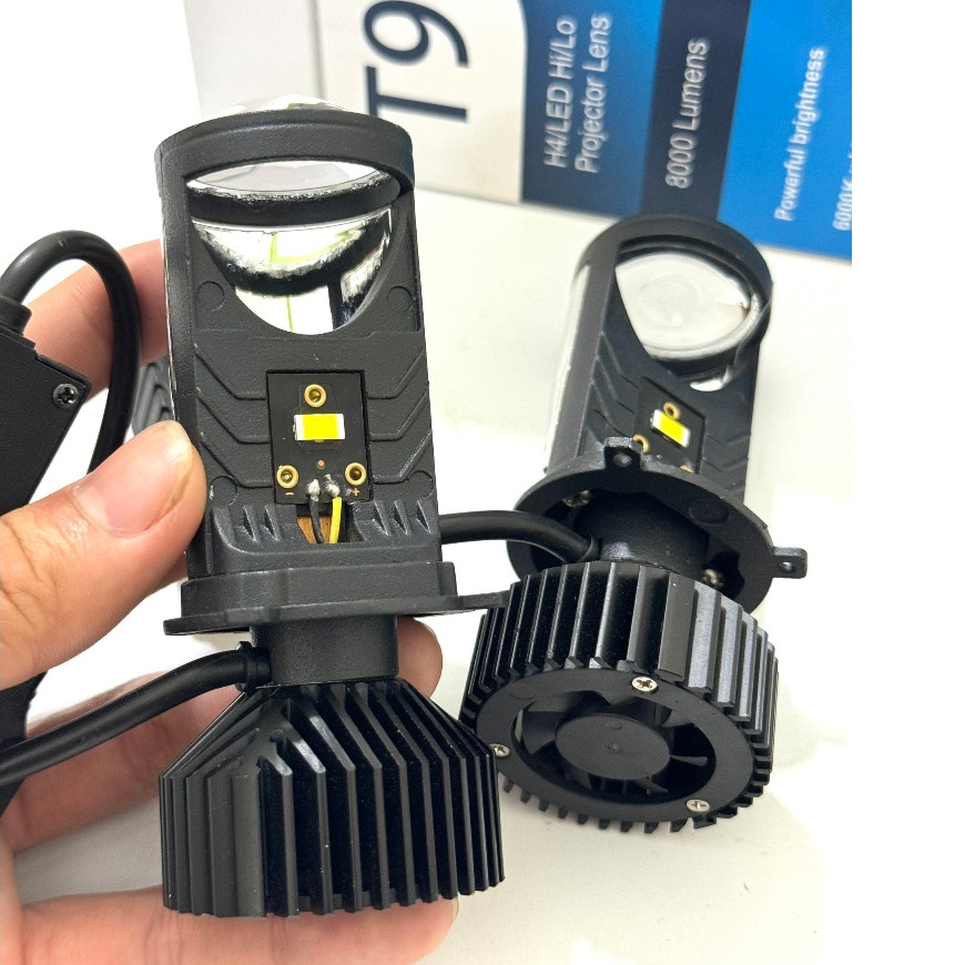 Đèn led bi cầu mini T9 bản cao cấp 2026 chân h4 có tăng chỉnh