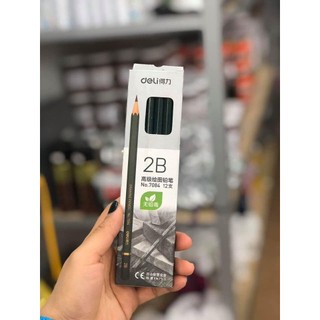 HỘP 12 CHIẾC BÚT CHÌ DELI 2B