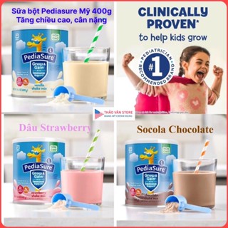 ❤️ [Q3] [Date 9/2026] Sữa Bột Pediasure Mỹ Vani Socola Dâu Grow Gain 400g Bay Air Có Bill HỎA TỐC