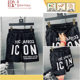 Quần Short Nam DSQ2 In Chữ DSQUARED2 ICON - Quần Đùi Nam Nữ Chất Vải Gió In Hình Cao Cấp QG005