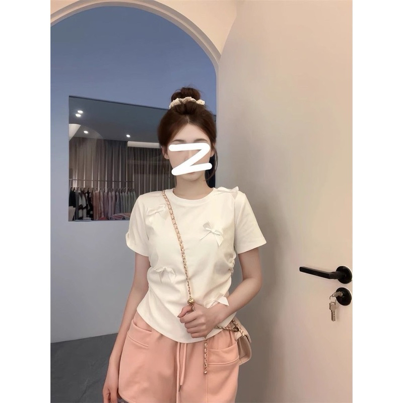 Áo Thun Babytee Gắn 5 Nơ Chất Tăm Gân Dày Chun Hông | BigBuy360 - bigbuy360.vn