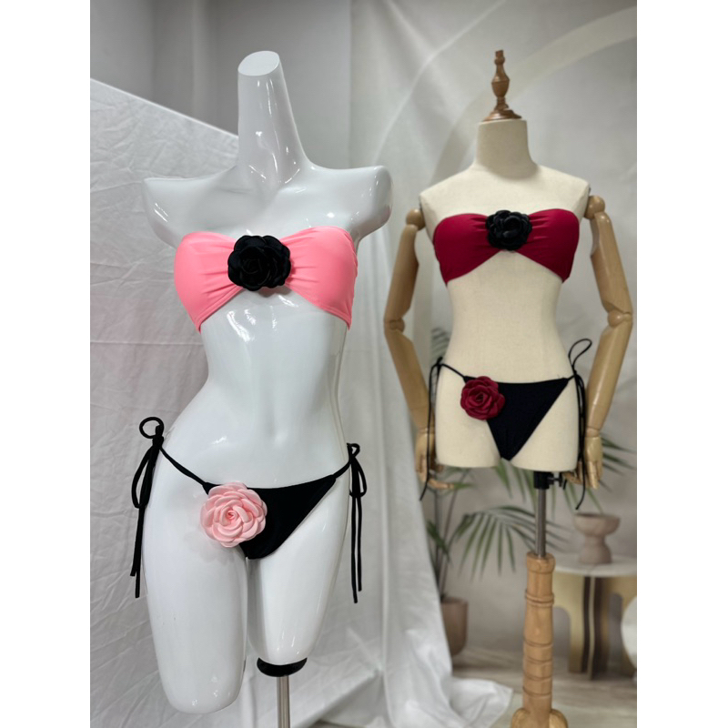 [Sẵn HCM -Có Size]  Bikini Đồ Bơi  ,2 Mảnh Cup Ngực Đính Hoa Phối Màu Bikini HM BIKINI | BigBuy360 - bigbuy360.vn