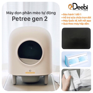 [BH 6 tháng] Máy dọn phân mèo tự động Petree gen 2, nhà vệ sinh cho mèo, dùng APP, kết nối wifi 2.4G