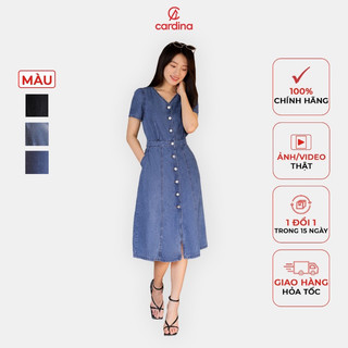 Đầm nữ CARDINA chất liệu vải bò thiết kế dáng A trẻ trung phù hợp với nhiều vóc dáng 4VAL13