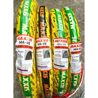 Vỏ Lốp Maxxis V6 size 50 & 60/90-17 Mẫu Gai Xương Cá. Vỏ Dùng Ruột