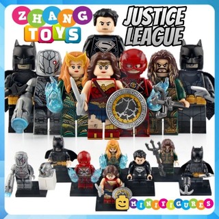 Đồ chơi Xếp hình mô hình gồm Superman - Wonder Woman - Batman - Aquaman - Mera - Flash - Cyborg Minifigures Xinh X0312