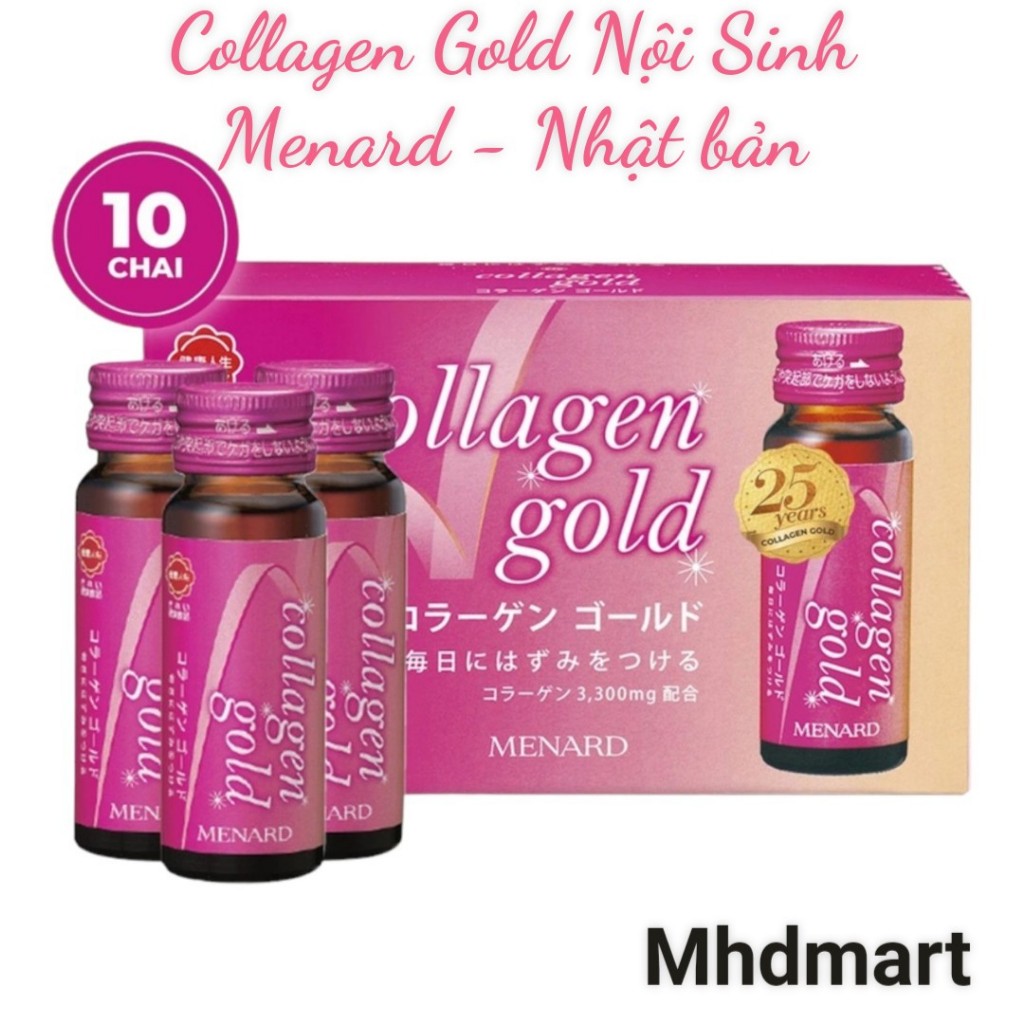 [ Chính Hãng Nhật Bản ] Nước uống Menard Collagen Gold (Hộp 10 chai x 30ml)