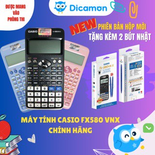 Máy tính Casio 580, máy tính học sinh FX 580VN X chính hãng Dicamon Shop dành cho học sinh, bảo hành 7 năm