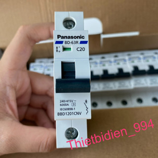 Cầu dao tự động bảo vệ quá tải mcb panasonic 1p 20a bbd1201cnv