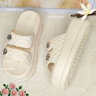 Dép nữ,dép bánh mì nữ, đế cao 6cm,dép quai ngang nữ,dép nữ thời trang,dép đế xuồng,dép đế cao nữ,dép kiểu nữ,đính cúc.