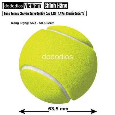 Banh Tennis Cao Cấp Siêu Nẩy - Bóng Độ Nảy Cao - Chuẩn Quốc Tế - Hàng Chính Hãng Dododios