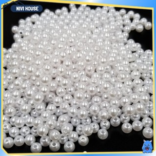 Hạt ngọc màu trắng 8 mm hạt nhựa ngọc trai dùng làm đồ trang sức, làm hoa kẽm nhung, làm đồ handmade