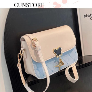 Túi Xách Nữ Đeo Chéo Đeo Vai Khoá Chuột Thêu Trái Tim ️TDC038