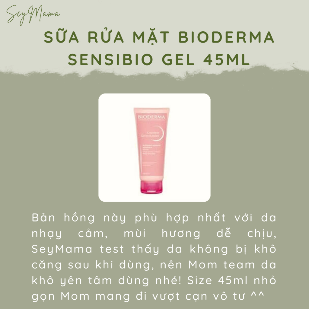 Sữa rửa mặt Bioderma Sensibio Gel 45ml