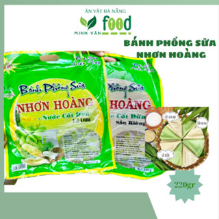  BÁNH PHỒNG SỮA SẦU RIÊNG  LÁ DỨA  NHƠN HOÀNG - gói 220gr 