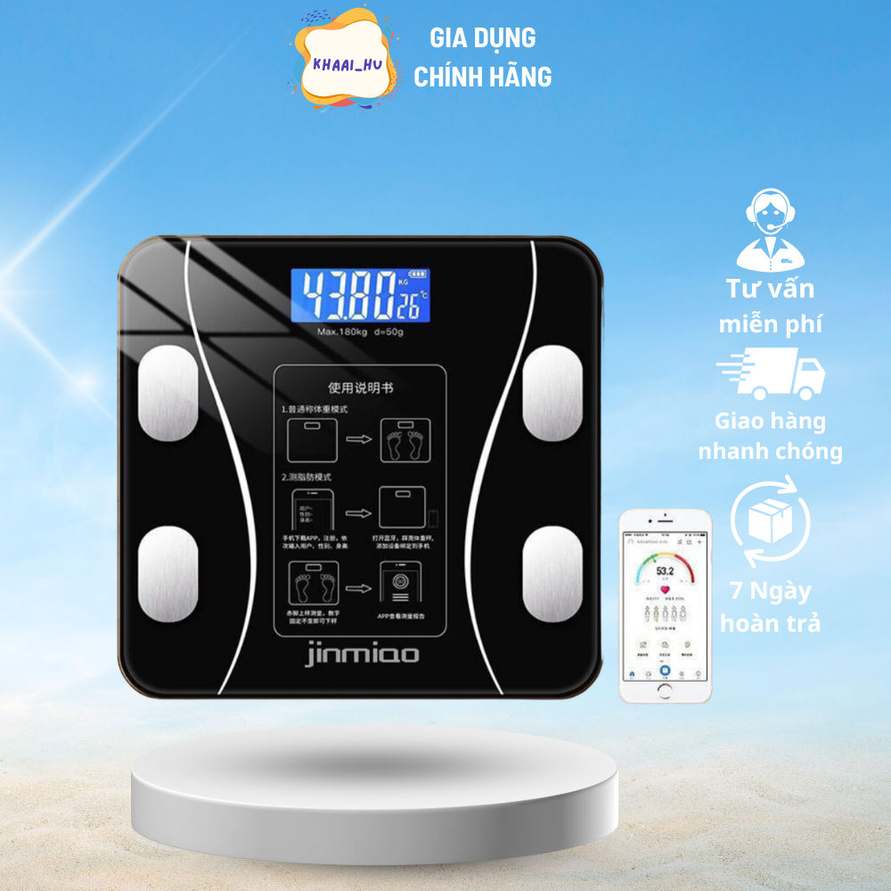 Cân Điện Tử Thông Minh Thế Hệ Mới, Kết Nối Bluetooth Đo Và Phân Tích Chỉ Số Cơ Thể ,Có Độ Chính Xác Cao ( didooglt )