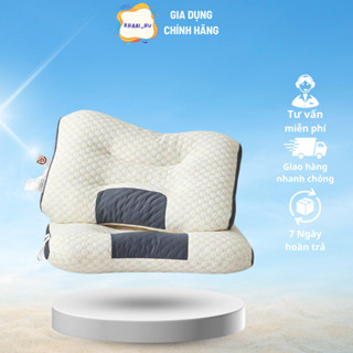 Gối Ngủ Chống Đau Cổ Vai Gáy Dệt Kim Lõi Bông Xơ Chống Ngáy Giảm Mệt Mỏi Cho Mọi Người Tiện Lợi ( didooglt )