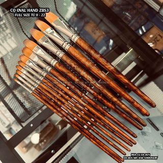 [DA ĐEN] Cọ Vẽ Đầu Dẹp Oval Hand ZBS3