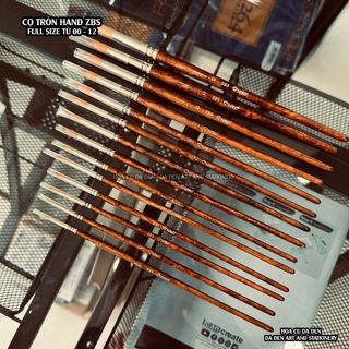 [DA ĐEN] Cọ Vẽ Màu Nước Đầu Tròn Hand ZBS (chọn Size)