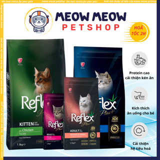 Hạt cho mèo Reflex Plus cao cấp | Túi 1.5KG | Thức ăn khô dinh dưỡng dành cho mèo lớn.
