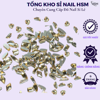  Đá chân bằng túi 100 viên màu trà -Mix Size - size mini - Đồ Nail HSM 